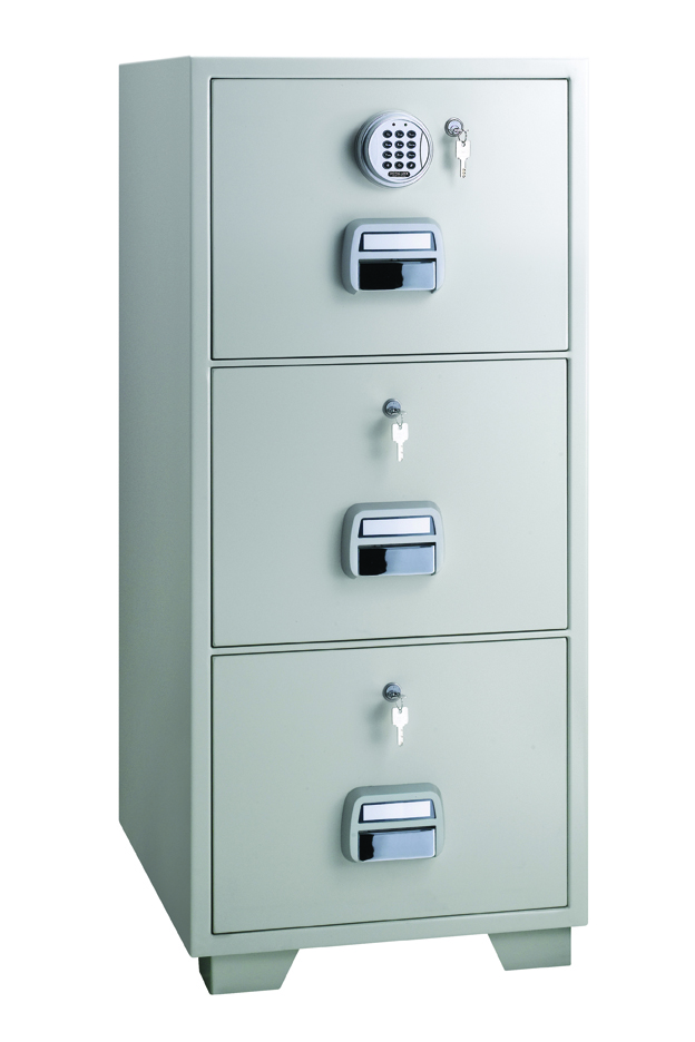 LockTech Fire Resistant Filing 680 3 Drawer Aus Safes